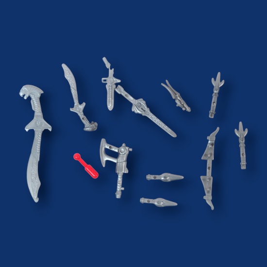 Vintage Power Rangers Action Figure Weapons Lot – Saba Blades & Accessories