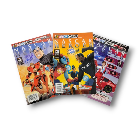 NASCAR Heroes Superhero Racing Comic Series #1–3 (All Signed by John Gallagher)