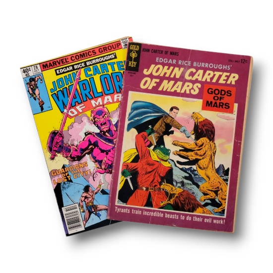 John Carter of Mars Marvel & Gold Key Bronze & Silver Age Adventure Comic Book Grouping