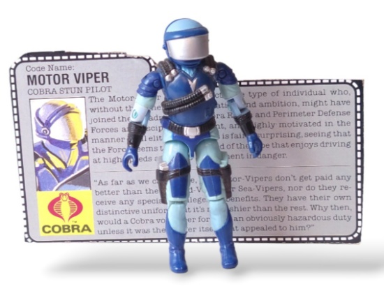 GI Joe 1986 Motor Viper Action Figure Toy Complete w/ FileCard