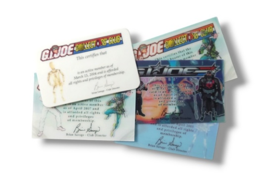 GI Joe Club Membership Exclusive File Card Grouping