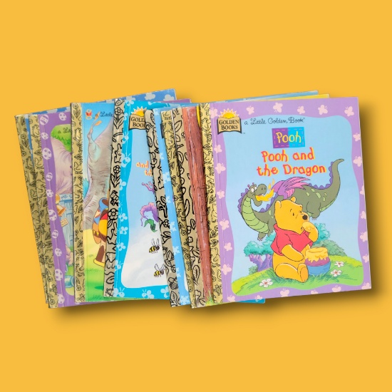 Vintage Winnie-the-Pooh Little Golden Book Grouping (1968-1997) - Disney Classics x8