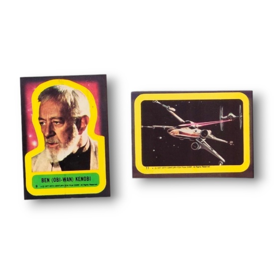 1977 Star Wars Topps Trading Card Stickers Grouping
