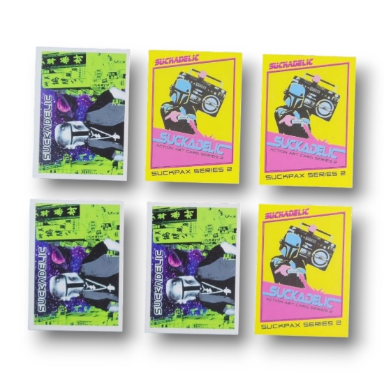 Suckadelic Action Art Card Suckpax Series Trading Card Grouping