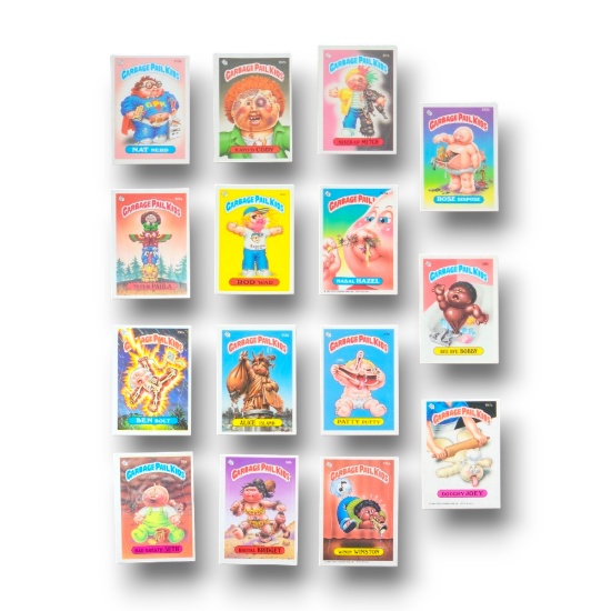 Vintage 80s Garbage Pail Kids Topps Trading Sticker Card Grouping