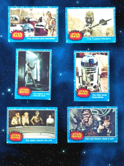 1977 Star Wars Topps Trading Cards Grouping