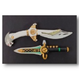 Vintage 1994 Power Rangers White Ranger Saba Sword & Green Ranger Dragon Dagger