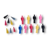 1994 Bandai Power Rangers Thunderzord Assault Team Pilot Minifigures & Crystals Grouping