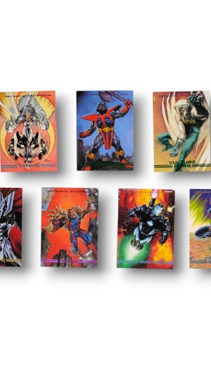 1993 Marvel Masterpieces Impel Trading Card Group (7) Storm War Machine Black Widow