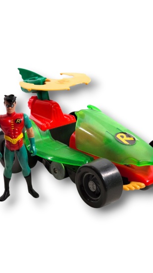 Batman Animated Series Robin Dragster Vehicle 4X4 w/ Robin Figure