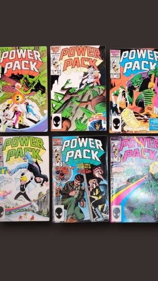 Power Pack Vintage Comic Lot  Grouping #20–25 Marvel 1986 Run Cloak Jarvis Keys