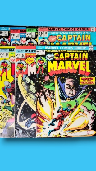 Captain Marvel Vol 1 1st Aron Rogue Watcher Vintage Marvel Comics Comic Book Grouping