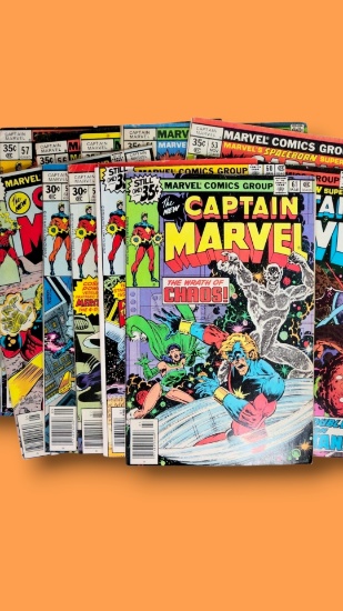 Captain Marvel Vol 1 1977-79 Bronze Age Marvel Comic Book Grouping - Elysius Stellarax