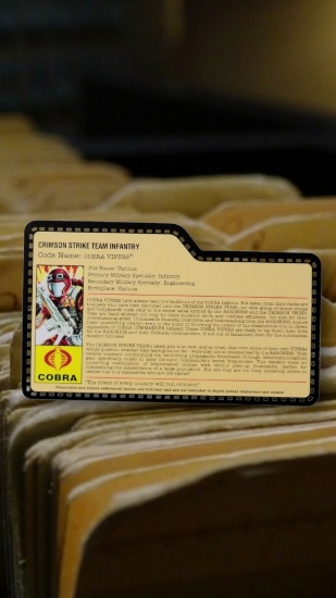 Crimson Strike Team Cobra Vipers G.I. Joe Convention Exclusive FileCard
