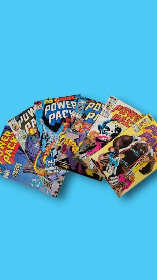 Power Pack Vol 1 1987-88 Marvel Comics Fall of the Mutants Comic Book Grouping
