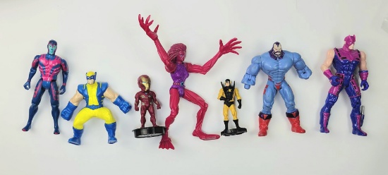Marvel Superhero Action Figure Toy Grouping