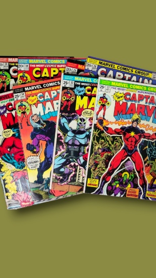 Captain Marvel Vol 1 1973-74 Thanos Starlin Drax Eon Marvel Comic Book Grouping