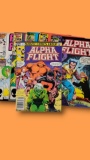 Alpha Flight Vol. 1 Comic Book Grouping (6 Issues) Early Marvel Canadian Superhero Team