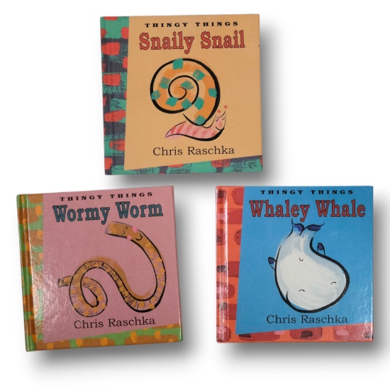 Chris Raschka Thingy Things Hyperion 2000 Vintage Set Wormy Snaily Whaley