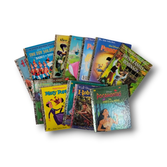 Vintage Disney Little Golden Books Grouping (1948-2004) Classic Children's Book Collection