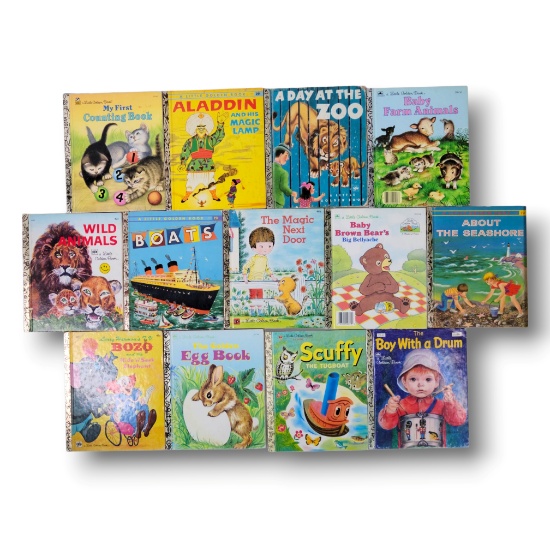 Vintage Little Golden Books (1946-1985) Children's Book Grouping Mid-Century Classics Lot
