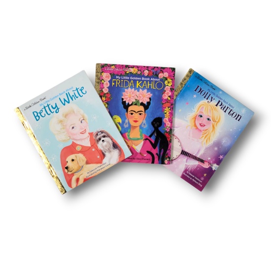 Little Golden Book Biography Grouping - Betty White, Dolly Parton & Frida Kahlo