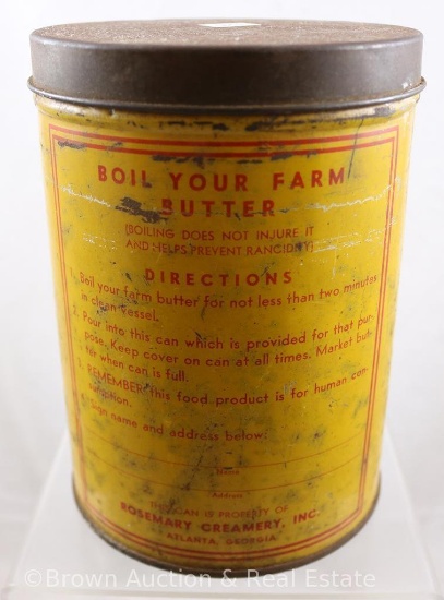 Rosemay Creamery, Inc. "Boil your Farm Butter" can