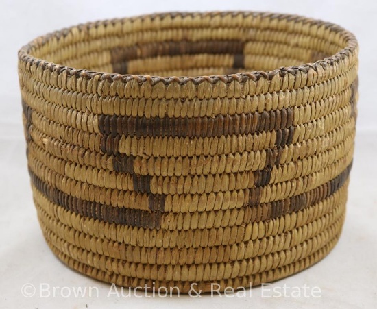 Native American woven basket, 4.5"h x 8"d