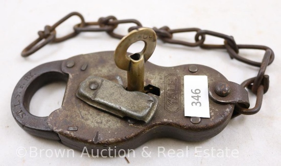 Yale St. L.S.F. Ry padlock and key