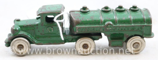 Arcade Cast Iron "Gasoline Motor Oil" truck, green, 5"l