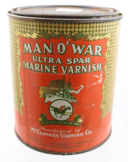 Man O'War Marine Varnish quart can