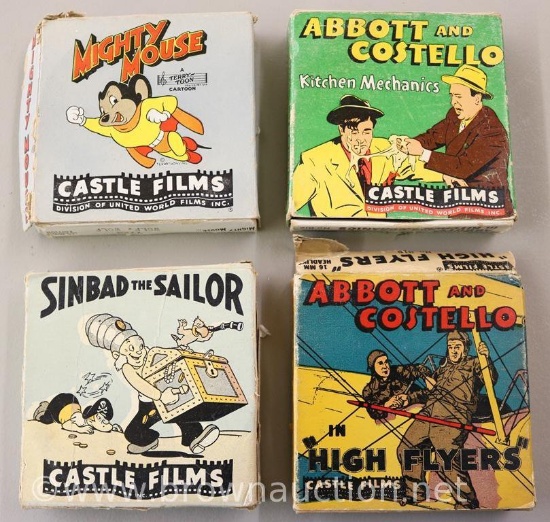(4) Castle Films/Headline Editions 16 mm films in original boxes