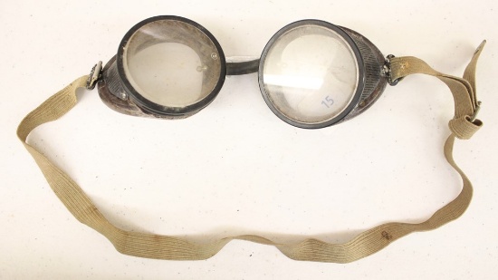 Vintage pair of driving goggles,