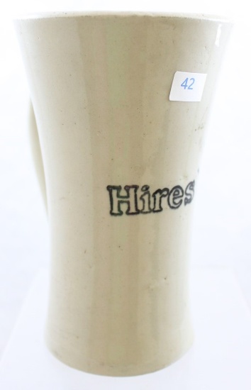 Hire's Root Beer crock mug, 7" tall