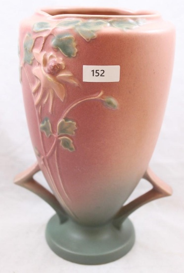 Roseville Columbine 21-9" vase, pink