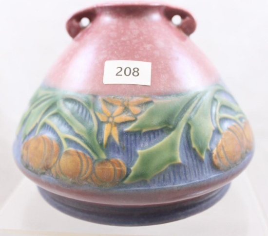 Roseville Baneda 603-4" vase, pink (repair at top rim)