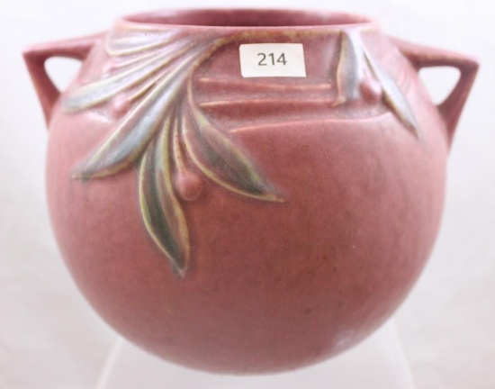 Roseville Velmoss 265-6" bowl, rose, paper label