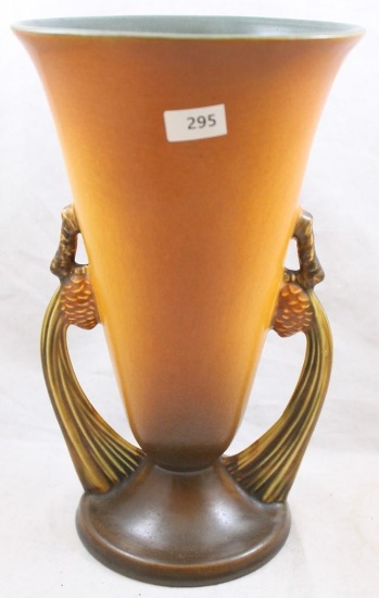 Roseville Pine Cone 747-10" vase, brown