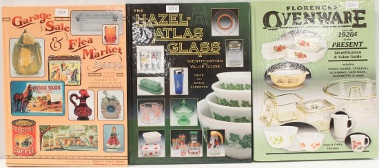 (3) Research books: Florences' Ovenware from the 1920's to the Present; The Hazel-Atlas Glass