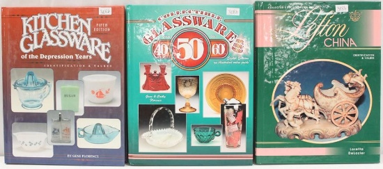 (3) Research books: Collectible Glassware from the 40s/50s/60s by Gene and Cathy Florence;