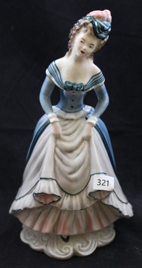 1940's Goldscheider French lady figurine, #818, 8.5" tall