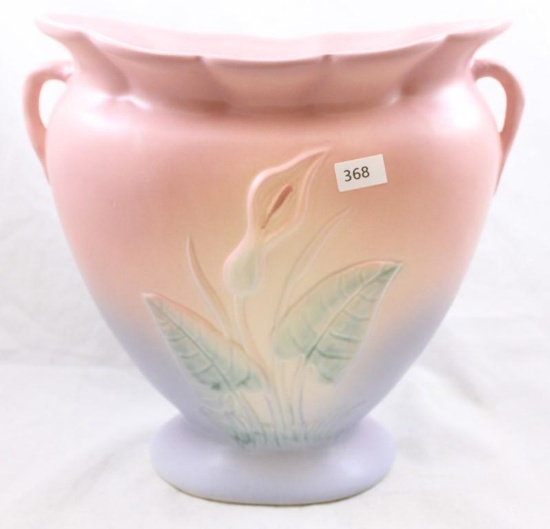Hull Calla Lily/Jack in the Pulpit 530/33 9" vase, pink/blue
