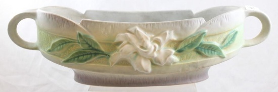 Roseville Gardenia 628-10" console bowl, gray