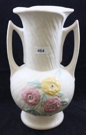 Hull Open Rose 119-8.5" vase, white