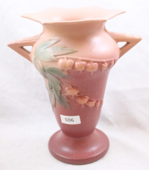 Roseville Bleeding Heart 965-7" vase, pink