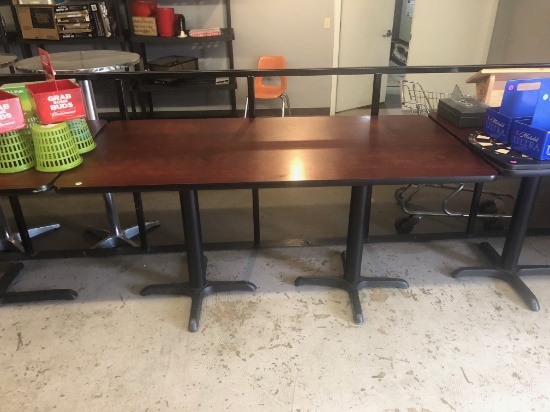 (3) 60" x 30" lamanated dining tables, double legs, 6-tops