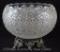Large Cut Glass punch bowl on silver ftd. Decorative base
