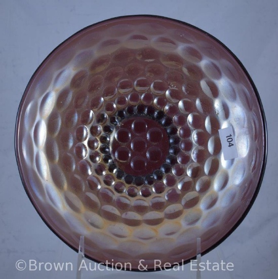 Carnival Glass Pebbles 8.25"d bowl, amethyst