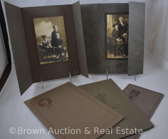 (5) Vintage photographs in cards