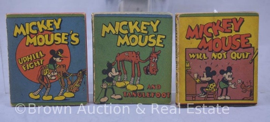 (3) Whitman publishing Mickey Mouse penny/premium books, soft covers, glued